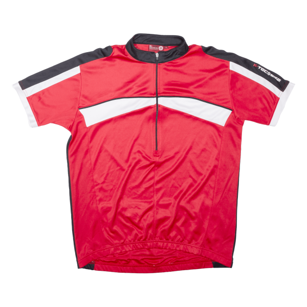 TEC BIKE Cycling Shirt Mens Jersey Red 1 2 Zip L Sale