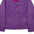 BARBOUR Summer Liddesdale Womens Quilted Jacket Purple UK 10 Cheap