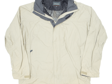 COLUMBIA Mesh Lined Mens Rain Jacket Beige Nylon XL Online