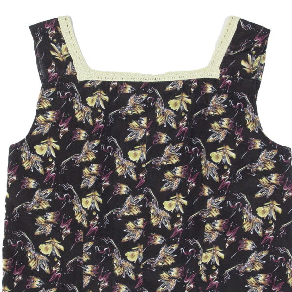 Butterfly Womens Printed Top Black Sleeveless Floral M For Discount