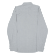 CALVIN KLEIN Slim Fit Mens Plain Shirt Grey Long Sleeve L Hot on Sale