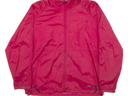 WOOLRICH Mens Shell Jacket Red Nylon Hooded L Cheap