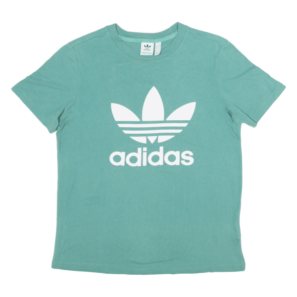 ADIDAS Womens T-Shirt Green UK 12 Sale