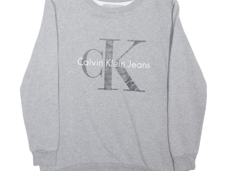 CALVIN KLEIN JEANS Mens Sweatshirt Grey XS Sale