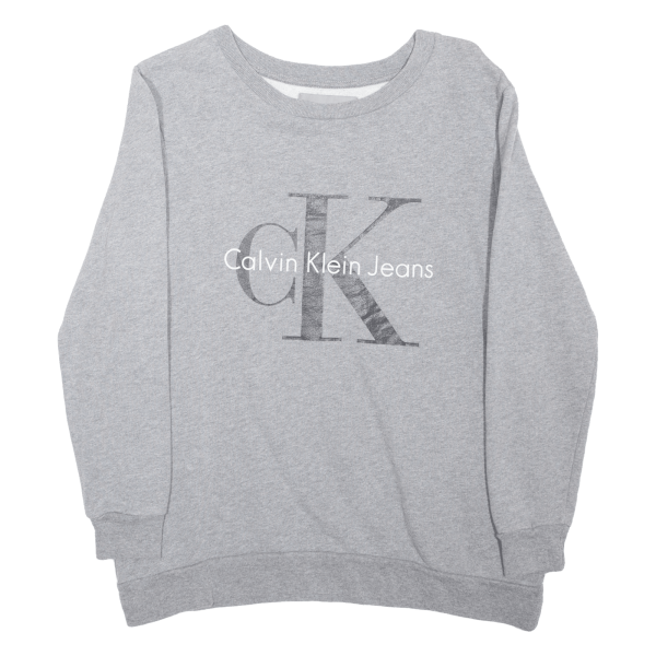 CALVIN KLEIN JEANS Mens Sweatshirt Grey XS Sale