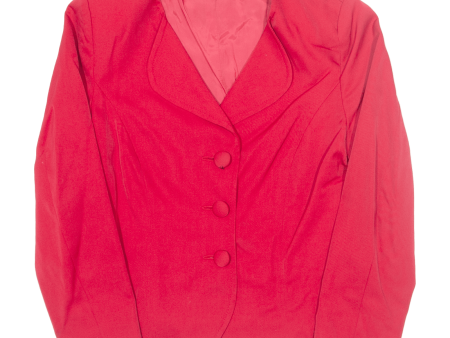 Womens Blazer Jacket Red 90s M Hot on Sale