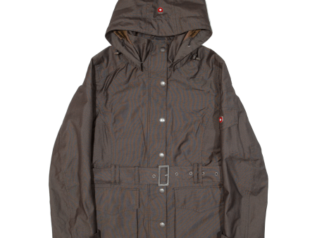 WELLENSTEYN Womens Rain Coat Brown Hooded S Online now