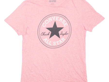 CONVERSE Womens T-Shirt Pink S For Cheap