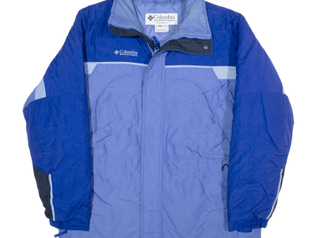 COLUMBIA Mens Shell Jacket Blue L Hot on Sale