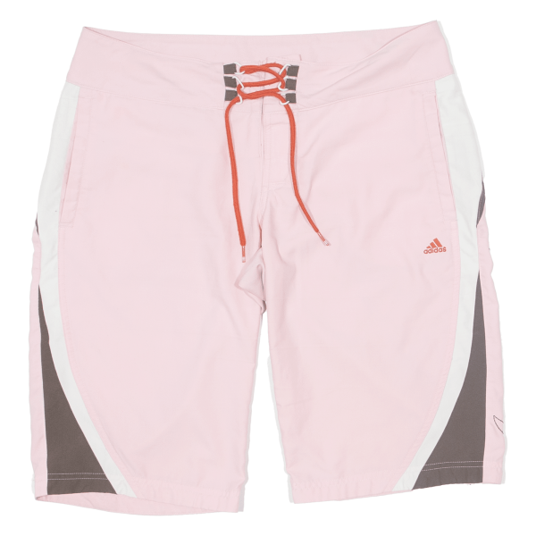 ADIDAS Womens Swimming Shorts Pink UK 14 W34 Discount