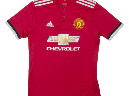 ADIDAS Manchester United Gomes 17 Mens Football Shirt Jersey Red Button Neck S Online Sale