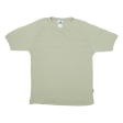 ADIDAS Ribbed Womens T-Shirt Green L Hot on Sale