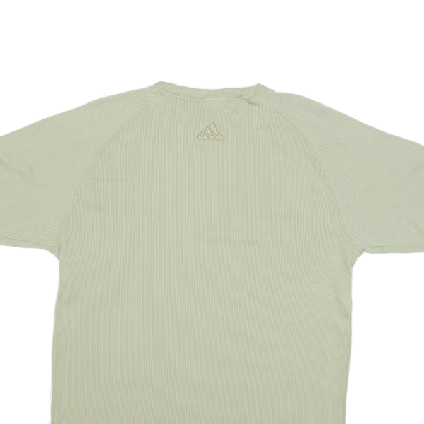 ADIDAS Ribbed Womens T-Shirt Green L Hot on Sale