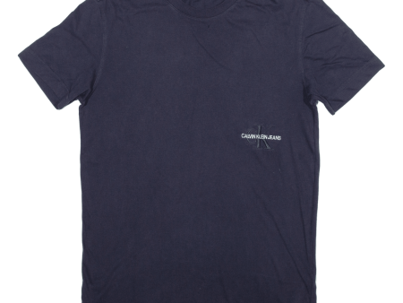 CALVIN KLEIN JEANS Mens T-Shirt Blue S Online Sale