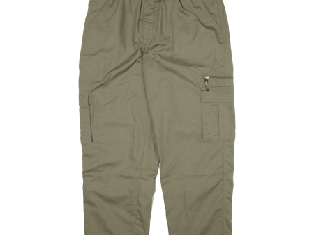 BATY Cargo Mens Trousers Green Relaxed Straight W34 L30 Online Hot Sale