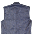 Boys Waistcoat Blue Collared Strapless 90s 16Y For Sale