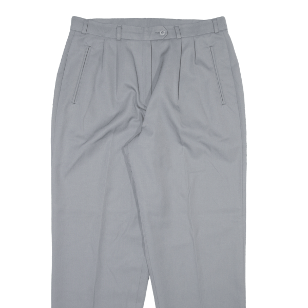 Womens Trousers Grey Relaxed Straight Viscose W32 L29 Online Sale