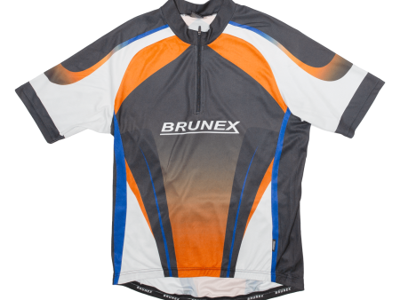 BRUNEX Cycling Shirt Mens Jersey Black 1 4 Zip XL Sale