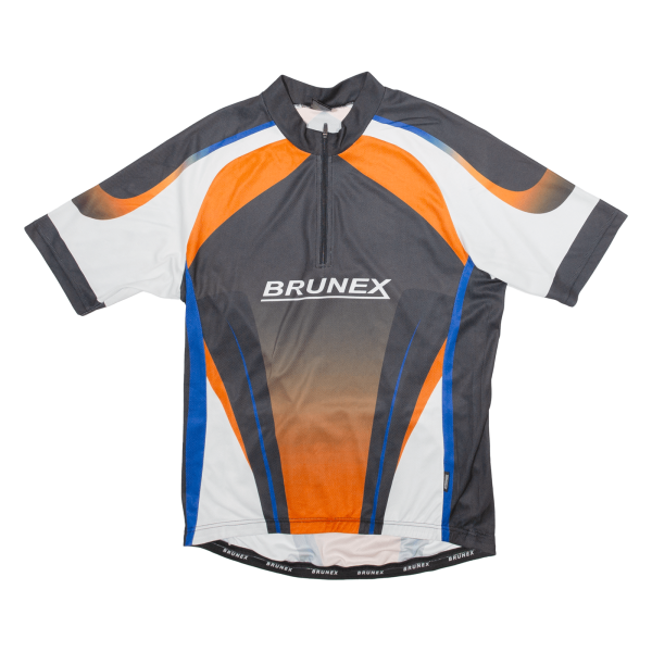 BRUNEX Cycling Shirt Mens Jersey Black 1 4 Zip XL Sale