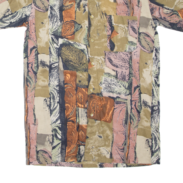 BREMO TEXTIL Mens Shirt Brown Crazy Pattern XL For Sale