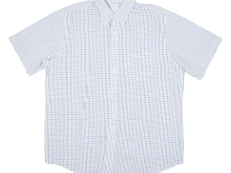 BROOKS BROTHERS Mens Shirt Blue 90s Check 2XL For Cheap