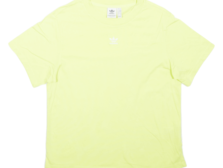 ADIDAS Womens T-Shirt Yellow UK 6 For Sale