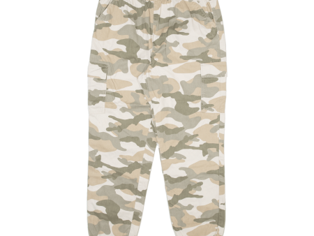 H&M Camo Cargo Jogger Style Mens Trousers Green Relaxed Tapered W30 L28 Online