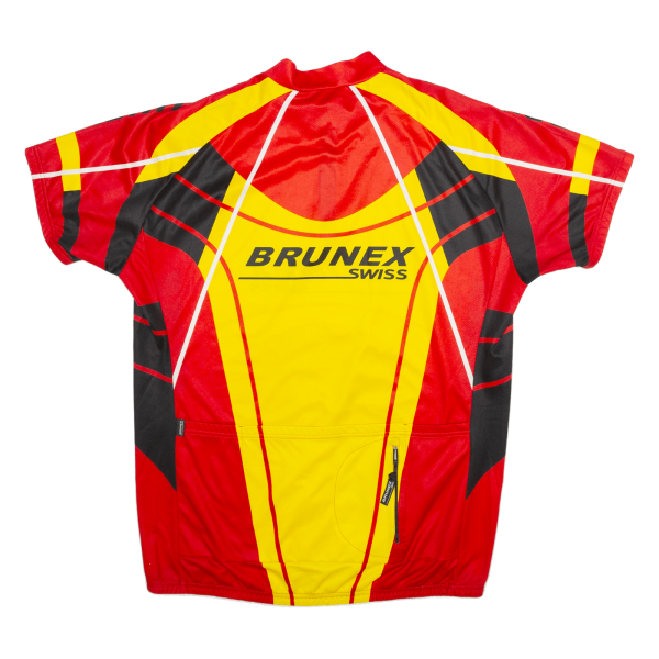 BRUNEX SWISS Cycling Shirt Mens Jersey Red 1 4 Zip 2XL Hot on Sale