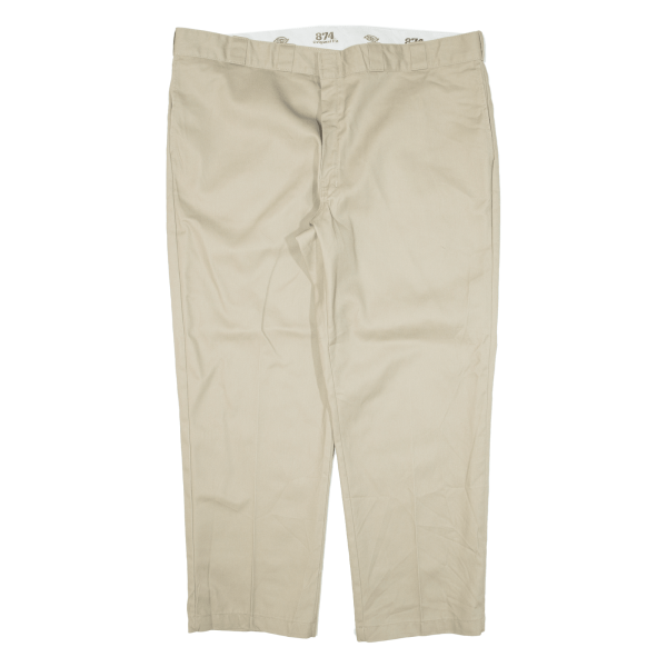 DICKIES 874 Workwear Mens Trousers Beige Regular Straight W46 L30 on Sale