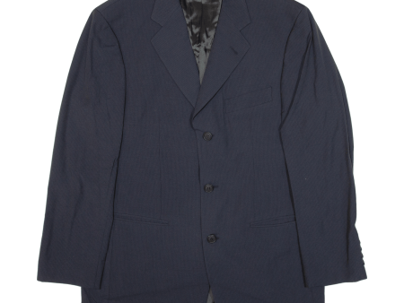 YVES SAINT LAURENT Mens Blazer Jacket Blue Wool Pinstripe L For Sale