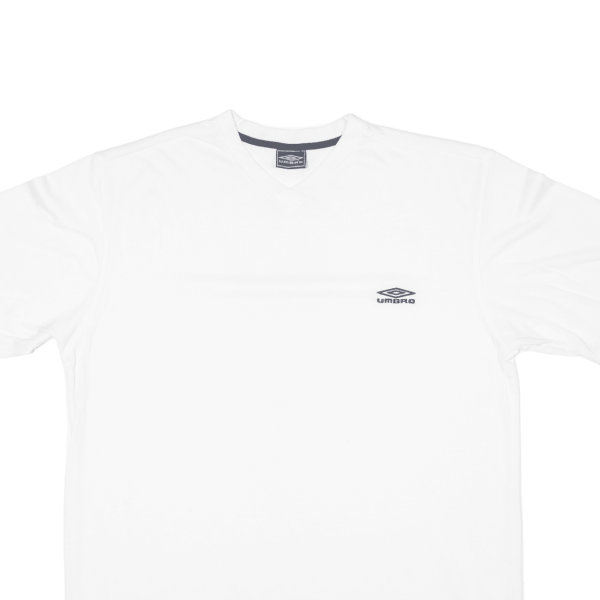 UMBRO Mens T-Shirt White V-Neck XL on Sale