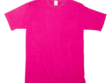 TOWNCRAFT Stripped Mens T-Shirt Pink M Fashion