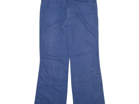 BARBADOS Mens Trousers Blue Regular Bootcut W34 L32 For Sale