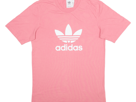 ADIDAS Mens T-Shirt Pink S For Sale