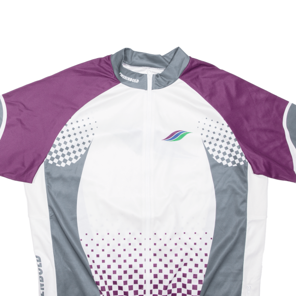 TWERNBOLD Full Zip Cycling Shirt Mens Jersey Purple 2XL For Sale