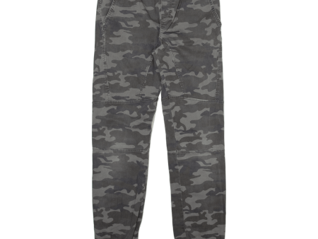 DOWNLOAD Camo Jogger Style Mens Trousers Grey Relaxed Tapered W30 L30 For Cheap