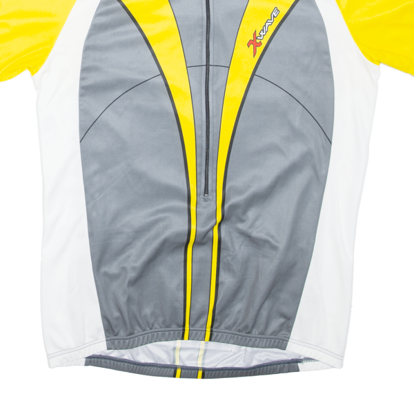 XWAVE 3 4 Zip Cycling Shirt Mens Jersey Yellow L Sale