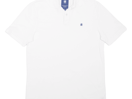 G-STAR RAW Mens Polo Shirt White S on Sale