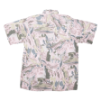 ALEXANDRE Mens Shirt Pink Viscose Crazy Pattern M Online Hot Sale