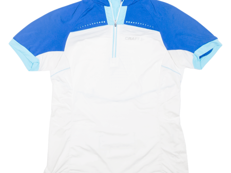 CRAFT Cycling Shirt Mens Jersey White 1 4 Zip L Fashion