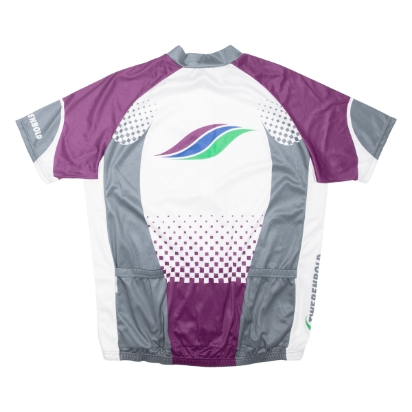 TWERNBOLD Full Zip Cycling Shirt Mens Jersey Purple 2XL For Sale