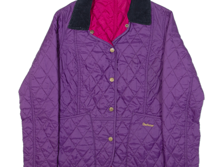 BARBOUR Summer Liddesdale Womens Quilted Jacket Purple UK 10 Cheap