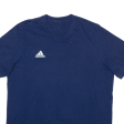 ADIDAS Mens T-Shirt Blue V-Neck L on Sale