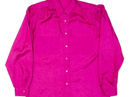 C&A Womens Shirt Pink Collared Long Sleeve S on Sale