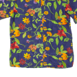 CITY LIFE Sidevents Womens Shirt Blue Collared 90s Silk Floral M For Discount