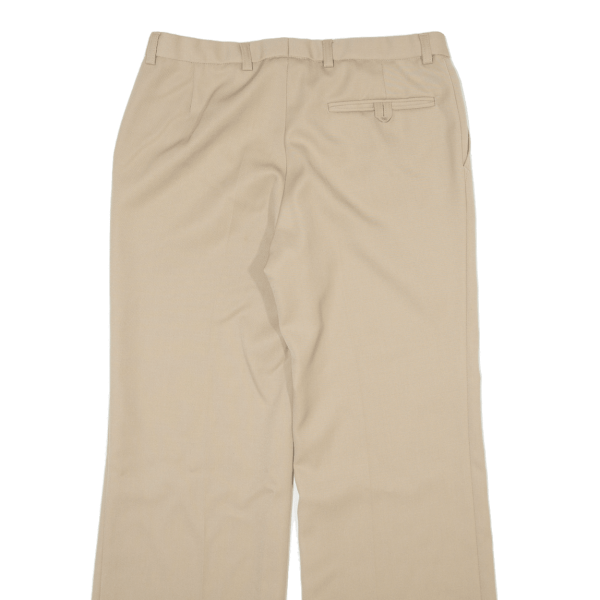 Womens Trousers Beige Relaxed Straight Wool W32 L30 Online now