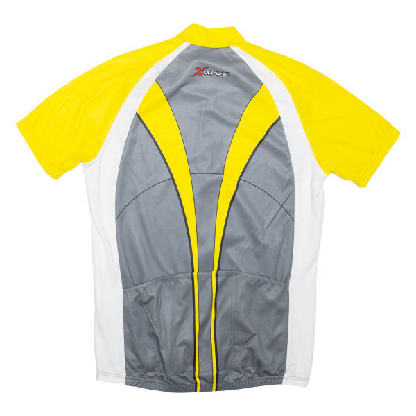 XWAVE 3 4 Zip Cycling Shirt Mens Jersey Yellow L Sale