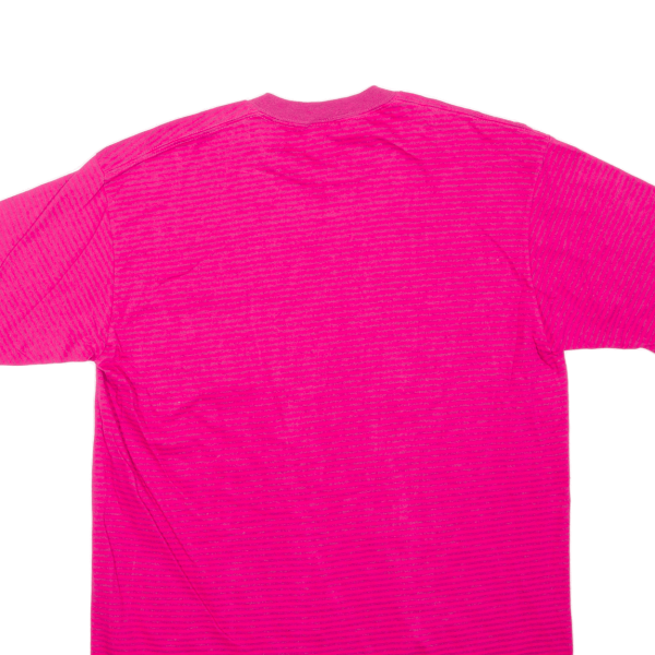 TOWNCRAFT Stripped Mens T-Shirt Pink M Fashion