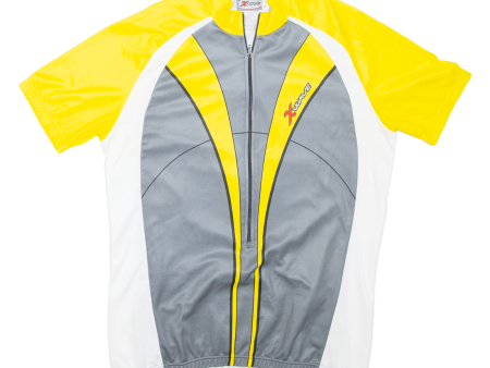 XWAVE 3 4 Zip Cycling Shirt Mens Jersey Yellow L Sale