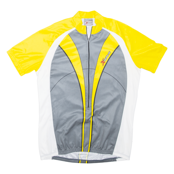 XWAVE 3 4 Zip Cycling Shirt Mens Jersey Yellow L Sale